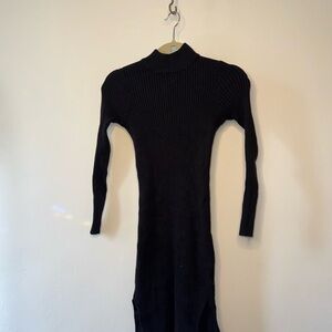 Magaschoni Black Long Sleeve Knit Dress